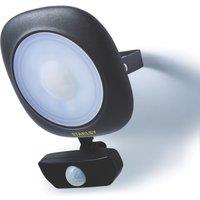 Stanley Outdoor LED Slimline Floodlight With PIR Sensor Black 30W 2100lm (846VJ)