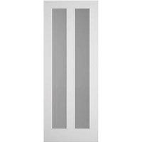 2-Clear Light Primed White Wooden Shaker Internal Door 2040mm x 826mm (847FA)