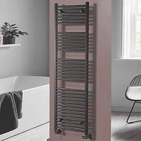 Towelrads 1600mm x 400mm 2160BTU Black Flat Towel Radiator (847RY)