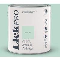 LickPro 2.5Ltr Blue 13 Vinyl Matt Emulsion Paint (847TM)