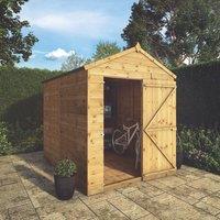 Mercia Modular 6' x 7' 6" (Nominal) Apex Shiplap T&G Timber Shed (848YL)