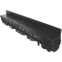 FloPlast FloDrain Threshold Channel Drain Black 1090mm x 1m (8490G)