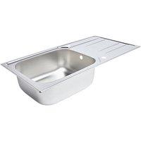 1 Bowl Stainless Steel Kitchen Sink & Drainer 1000mm x 500mm (8504K)