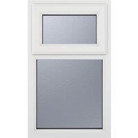 Crystal Top Opening Obscure Double-Glazed Casement White uPVC Window 1190mm x 965mm (850VH)