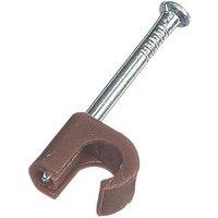 Vimark Brown Round Coaxial Cable Clips 5-7mm 100 Pack (850VT)