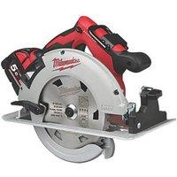 Milwaukee M18 BLCS66-502X 190mm 18V 2 x 5.0Ah Li-Ion RedLithium Brushless Cordless Circular Saw (851GX)