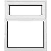 Crystal Top Opening Clear Double-Glazed Casement White uPVC Window 905mm x 965mm (851JK)