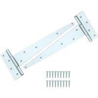Smith & Locke Zinc-Plated Tee Hinges 400mm 2 Pack (851VE)
