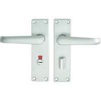 Union Swallow Bathroom Door Handle RH Pair Satin Aluminium (8520P)
