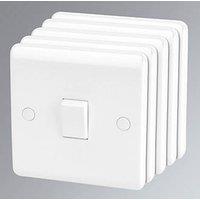 LAP 10AX 1-Gang 1-Way Light Switch White 5 Pack (85230)