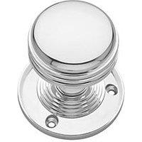 Designer Levers Ringed Mortice Door Knob Pair Polished Chrome 64mm (852KK)