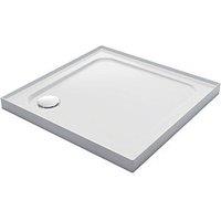 Mira Flight Low Corner Waste Square Shower Tray with 4 Upstands White 800mm x 800mm x 40mm (852RX)