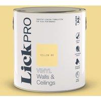 LickPro 2.5Ltr Yellow 08 Vinyl Matt Emulsion Paint (852TM)