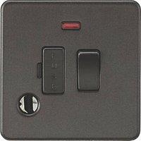 Knightsbridge 13A Switched Fused Spur & Flex Outlet with LED Smoked Bronze (852TX)