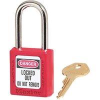 Master Lock Loto Keyed-Alike Safety Lock-Off Padlock Red 20mm x 38mm (8532T)
