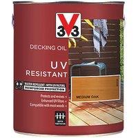 V33 High Performance 2.5Ltr Medium Oak Anti Slip Decking Oil (853FF)