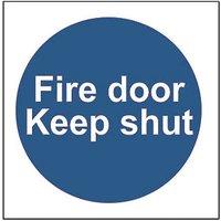 Essentials Non Photoluminescent "Fire Door Keep Shut" Sign 100mm x 100mm (854FG)