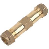 Flomasta Brass Compression Pipe Repair Fitting 15mm (85529)