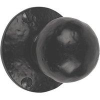 Smith & Locke Round Mortice Knobs 56mm Pair Black (8553H)