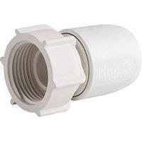 Hep2O Hand-Titan Plastic Push-Fit Straight Tap Connector 15mm x 3/4" (8557F)