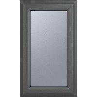 Crystal Right-Hand Opening Obscure Double-Glazed Casement Anthracite on White uPVC Window 610mm x 1115mm (855VH)