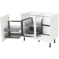 Essentials Anthracite LH Corner Pull-Out Storage 1000mm (856RL)