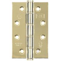 Smith & Locke Electro Brass Grade 7 Fire Rated Washered Hinges 102mm x 67mm 2 Pack (8577J)