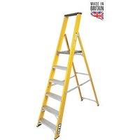 Lyte Fibreglass 1.88m 6 Step Platform Step Ladder (858FG)