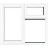 Crystal Left-Hand & Top Opening Clear Triple-Glazed Casement White uPVC Window 1190mm x 965mm (858JM)