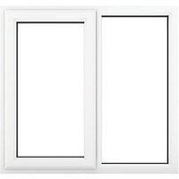 Crystal Left-Hand Opening Clear Double-Glazed Casement White uPVC Window 905mm x 965mm (858JP)