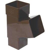 FloPlast Square Downpipe Branch Brown 65mm (85962)
