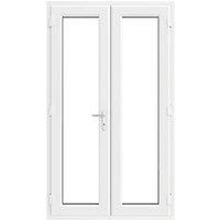 Crystal White Triple-Glazed uPVC French Door Set 2090mm x 1290mm (859JN)