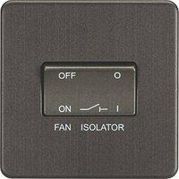 Knightsbridge 10AX 1-Gang TP Fan Isolator Switch Smoked Bronze (859TY)