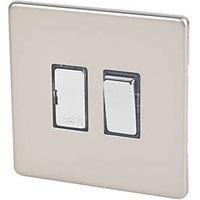 Varilight 13AX Switched Fused Spur Satin Chrome with Black Inserts (8605H)