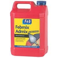 Everbuild Febmix Admix Mortar Plasticiser Dark Brown 5Ltr (860JJ)