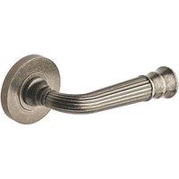 Designer Levers Whitby Lever on Rose Door Handle Pair Antique Pewter (860KK)