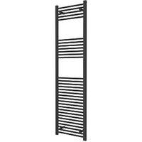Flomasta 1800mm x 500mm 2498BTU Black Flat Towel Radiator (860TF)