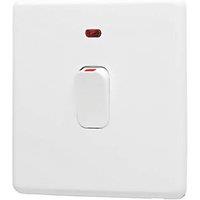 Arlec 20A 1-Gang DP Control Switch White with Neon with Colour-Matched Inserts (861RU)