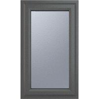 Crystal Left-Hand Opening Obscure Double-Glazed Casement Anthracite on White uPVC Window 610mm x 1040mm (861VH)