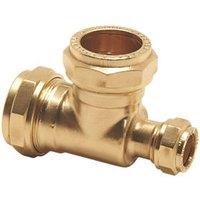 Pegler PX50B Brass Compression Reducing Tee 22mm x 15mm x 22mm (8626G)