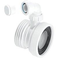 McAlpine Rigid Straight Toilet Connector White 120mm (862HR)