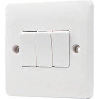 Vimark Pro 10A 3-Gang 2-Way Light Switch White (862PV)