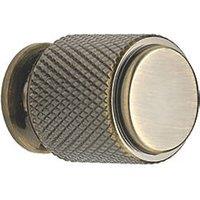 Elite Knobs & Handles Kensington Knurled Cabinet Knob Antique Brass 20mm (863KK)
