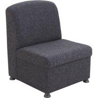 TC Group Glacier Low Back Cubed Style 1-Seater Modular Chair Charcoal (863TT)