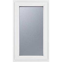 Crystal Right-Hand Opening Obscure Triple-Glazed Casement White uPVC Window 610mm x 820mm (864JN)