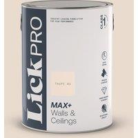 LickPro Max+ 5Ltr Taupe 03 Eggshell Emulsion Paint (864TM)