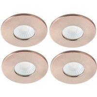 Spa Rhom Fixed Fire Rated LED Downlights Copper 8W 900lm 4 Pack (865VJ)