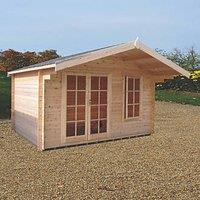 Shire Cannock 12' x 10' (Nominal) Apex Timber Log Cabin (8662X)