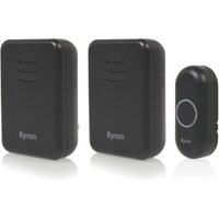 Byron DBY-22354BS Plug-In Wireless Door Chime Pack Black (866KW)