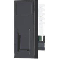 Contactum Media Modular Cat 6a RJ45 Ethernet Socket Black (867RR)